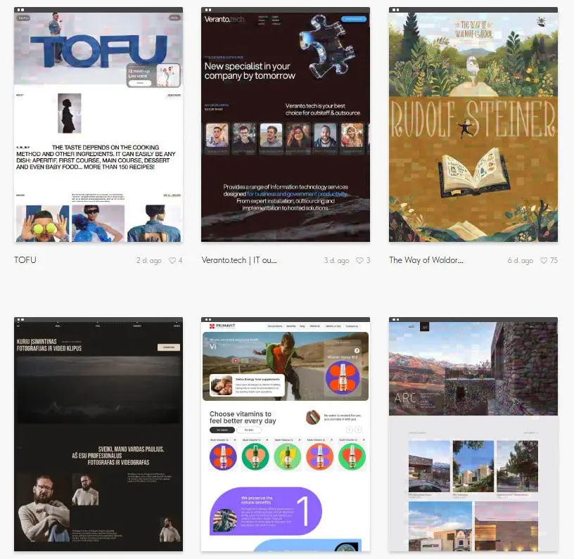 Скриншот сайта Tilda